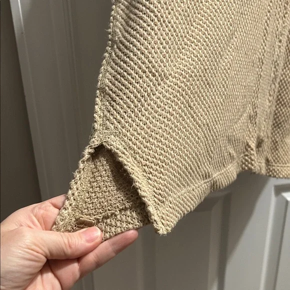 We The Free Beige Waffle Knit Sweater - Picture 6 of 8